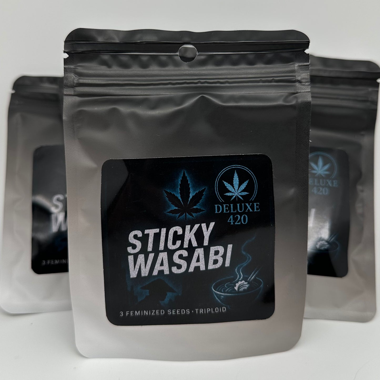 stixky wasabi triploid seedpack, schwarz weiß, edel, asiatischer style