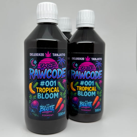 drei flaschen rawcode #001 ferment deluxe420 x tanjii710