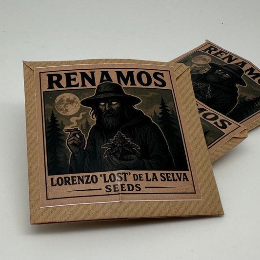 Renamos Seed Pack, Papierpackung mit Label